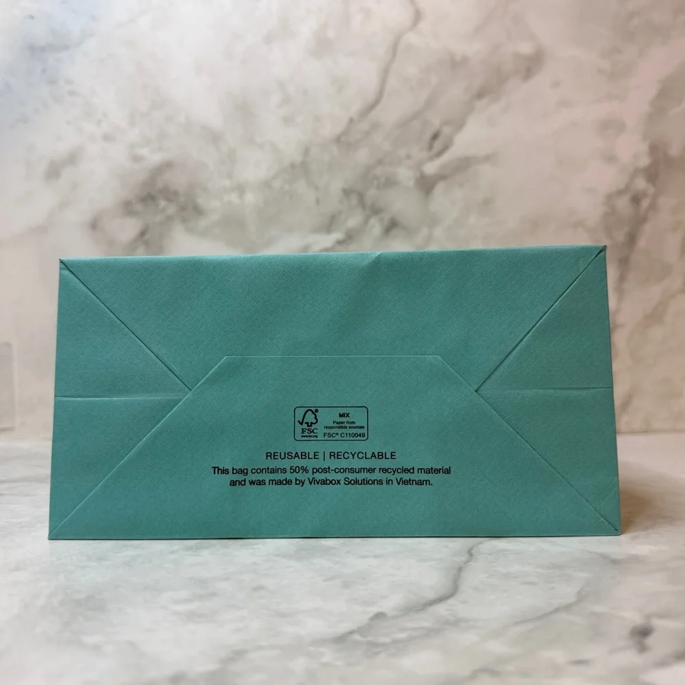 Authentic Tiffany & Co. | Gift Bag | Small Tiffany Blue with White Rope Handle